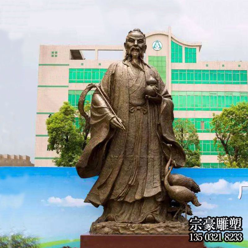 中國(guó)古代名醫(yī)葛洪銅雕像